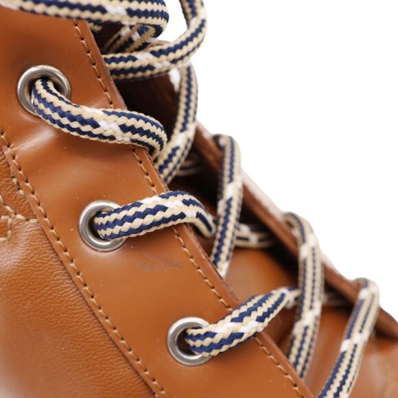 Gucci  Lace Up 60mm GG Matelasse Lux Nappa Leather Combat Boots Dark Brown 7183 - Picture 7 of 14